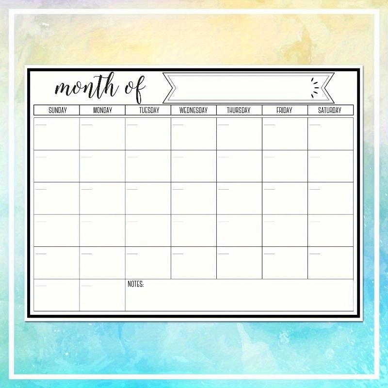 

1pc Magnetic Dry Erase Fridge Calendar,Monthly Kitchen Planner with Month of Design,Whiteboard,for Easy Weekly on Refrigerator