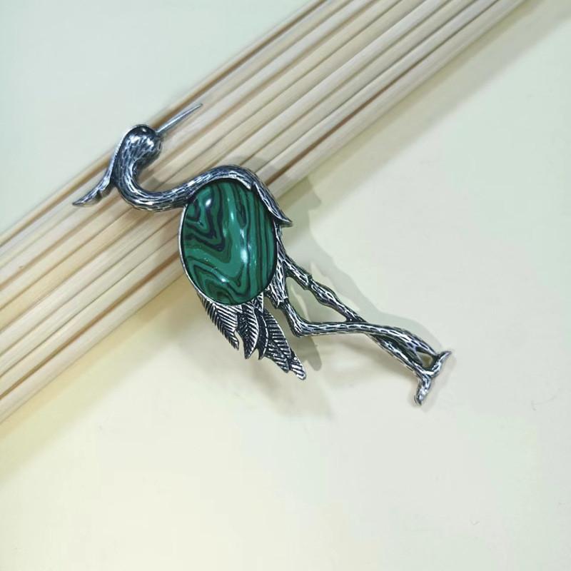 Fairy Tale Animal Brooch Pendant In Purple Crystal And Agate For Fashion Lovers