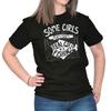 Some Play With Dolls Real Girls Go Fishing Womens Graphic Crewneck T Shirt Tee