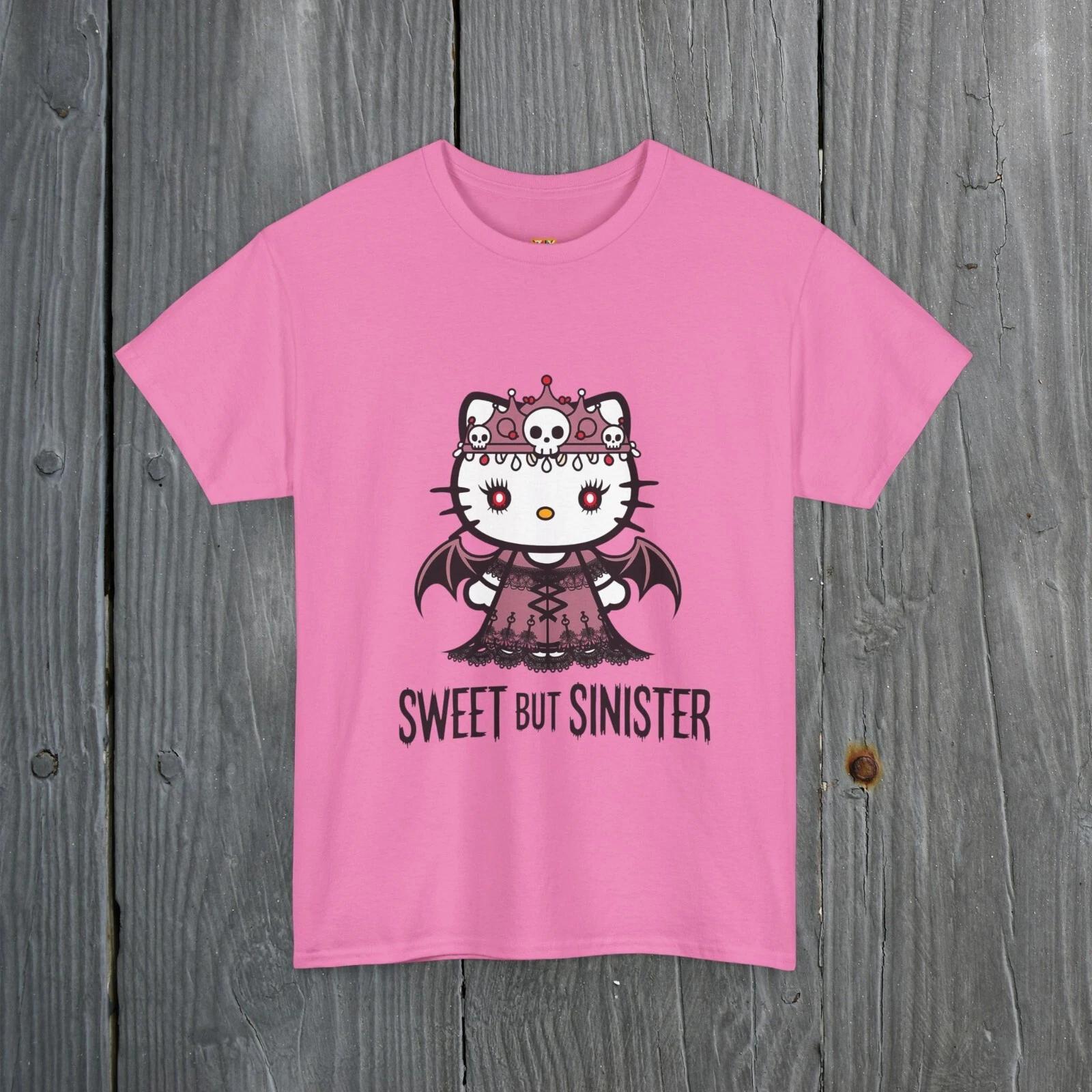 Hello Kitty, Sweet But Sinister Gothic Graphic Tee - Unisex Heavy Cotton S