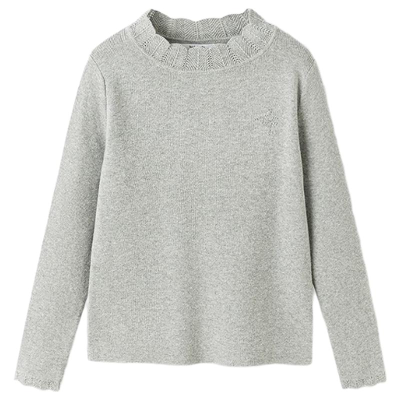 Balabala Girls Winter Half-High Collar Knit Sweater 140