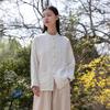 Frühlings-Baumwoll-Leinen Retro Ramie Stehkragen Froschknöpfe Hemd für Damen - Tai Chi Meditation Oberbekleidung