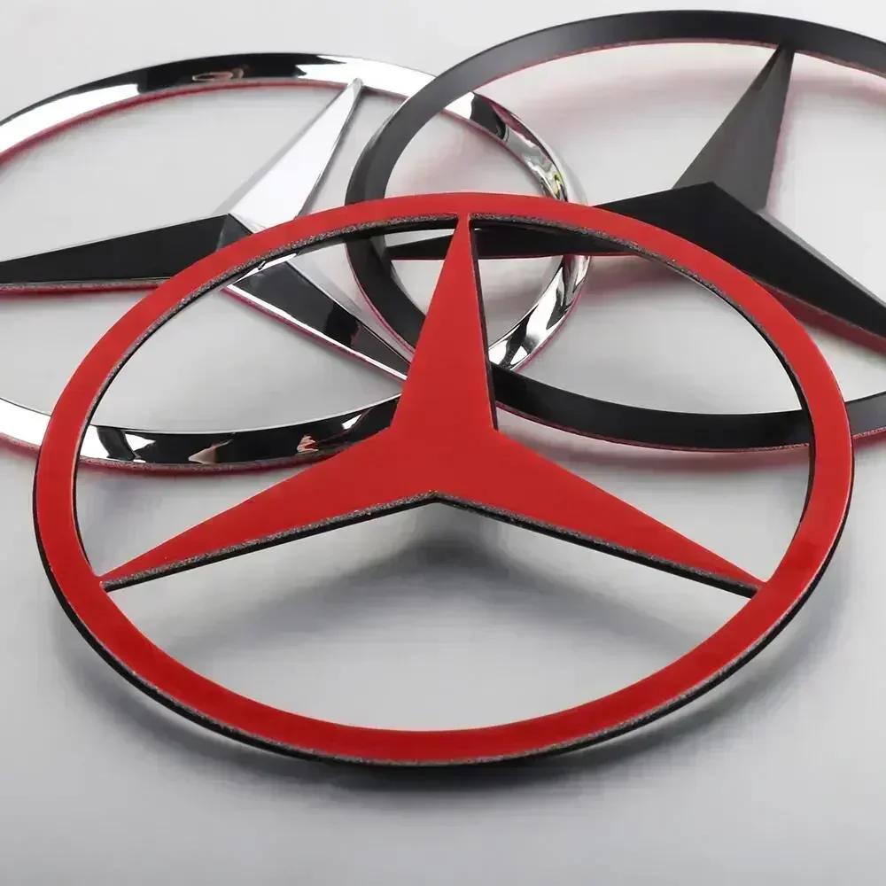 MEA4 70mm Car Badge Sticker Engine Emblem Decoration Decal for Mercedes Benz AMG A B C D M S R G Class W108 W124 W212 W176 W168 W202