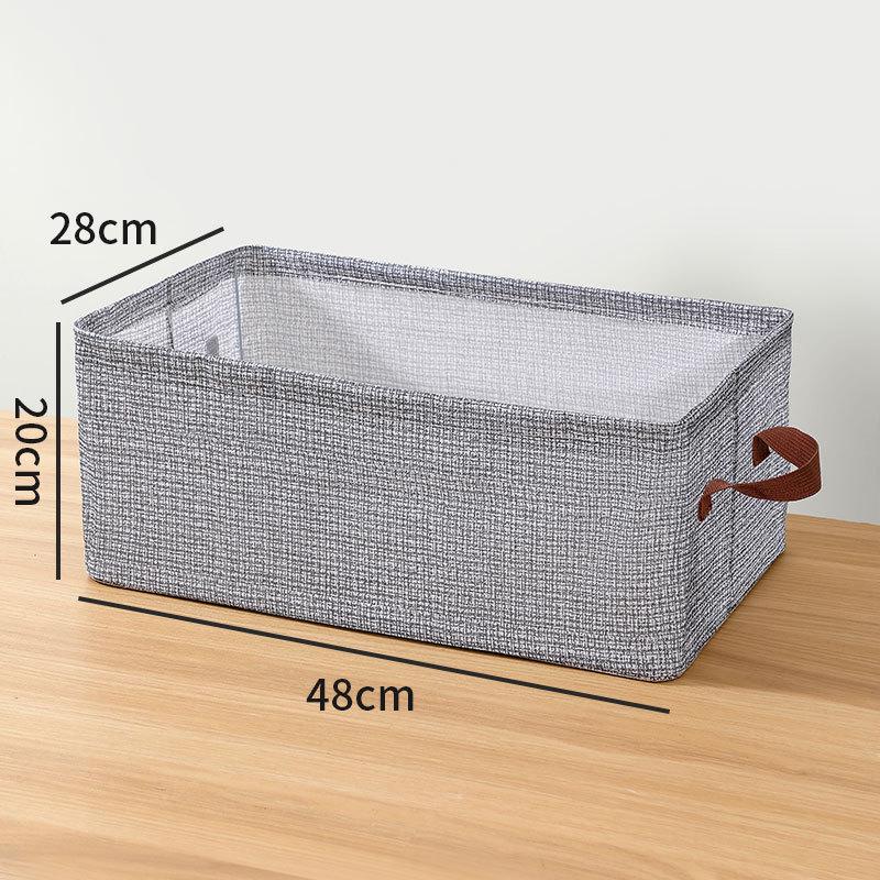 Steel Frame Folding Clothes Storage Basket - Lidless Wardrobe Organizer