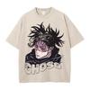 Harajuku Anime Jujutsu Kaisen Fushiguro Toji Printed Washed T Shirt Men Vintage Cotton T-shirts Manga Tee Hip Hop Male Tshirt