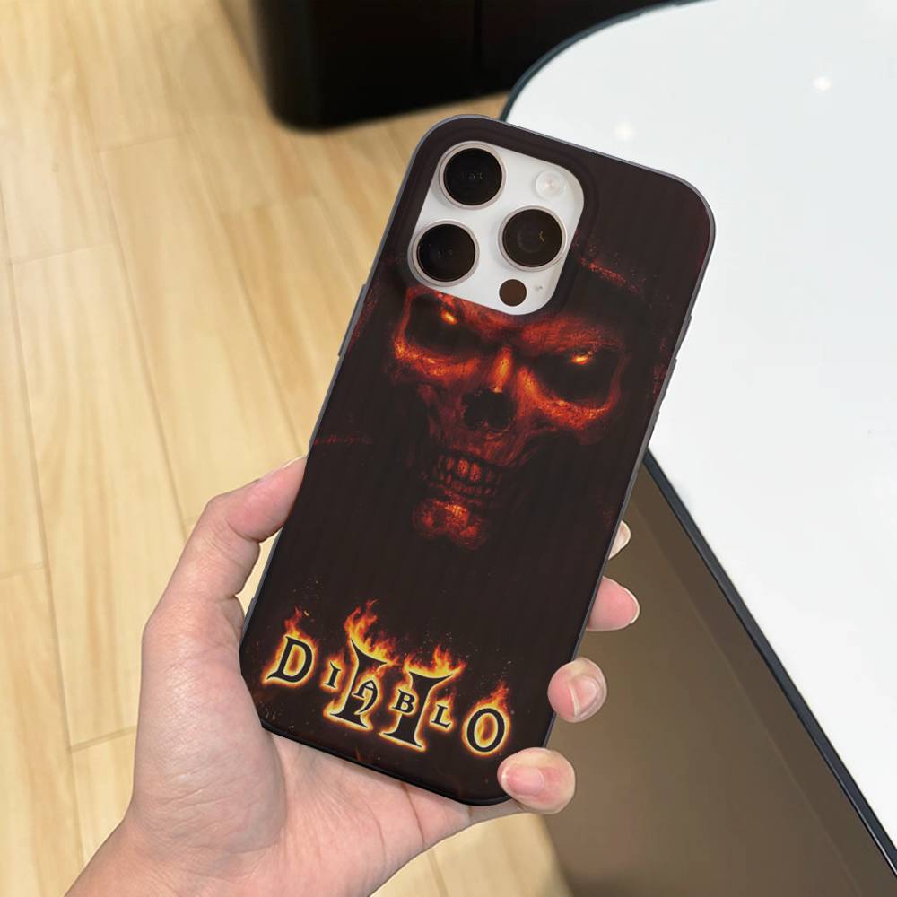 Classic Action D-Diablo Game For IPhone 17 16 15 14 13 12 11 Pro Max Plus Pro Clear Phone Cover Non-Slip Shell
