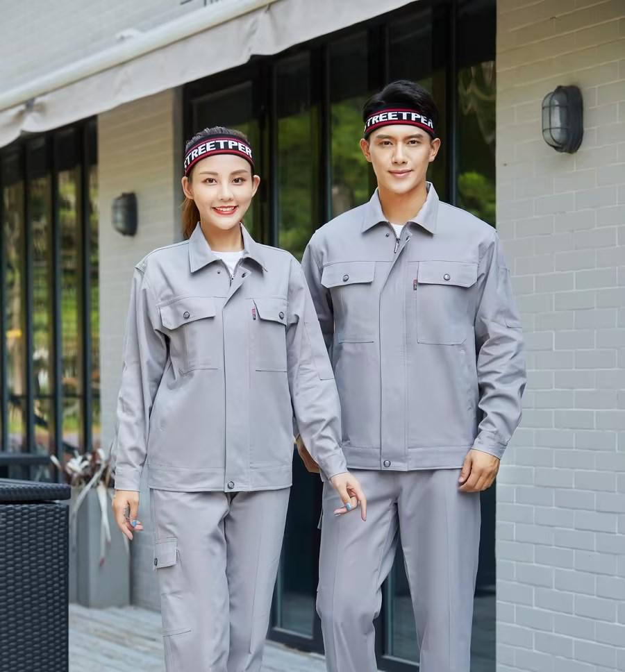 

Men s Cotton Workwear Suit - Spring/Autumn Style, Ideal for Electricians, Welders; Durable, Thick, with Reflective Strips for Safety. 175 / XL