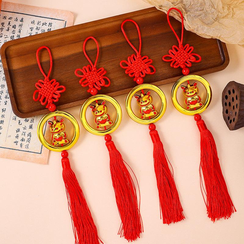 2026 Year Of The Horse Wall Hanging Ornament New Year Lucky Housewarming Decoration Red Wooden Plaque Horse Pendant Gifts