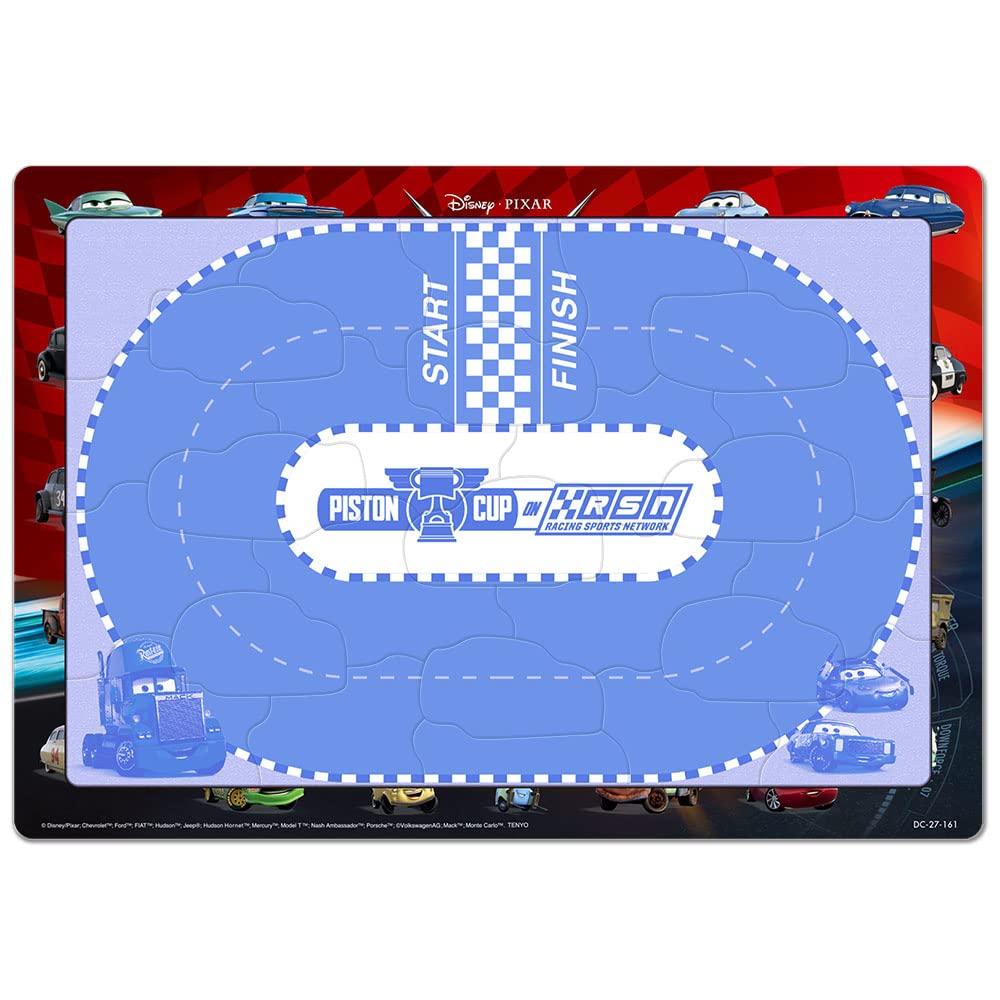 Tenyo Disney Cars Pretend Racing Puzzle, 27-Piece Children's Puzzle, W Series DC-27-161, Coat with Storage Cover, Ages 5 and Up