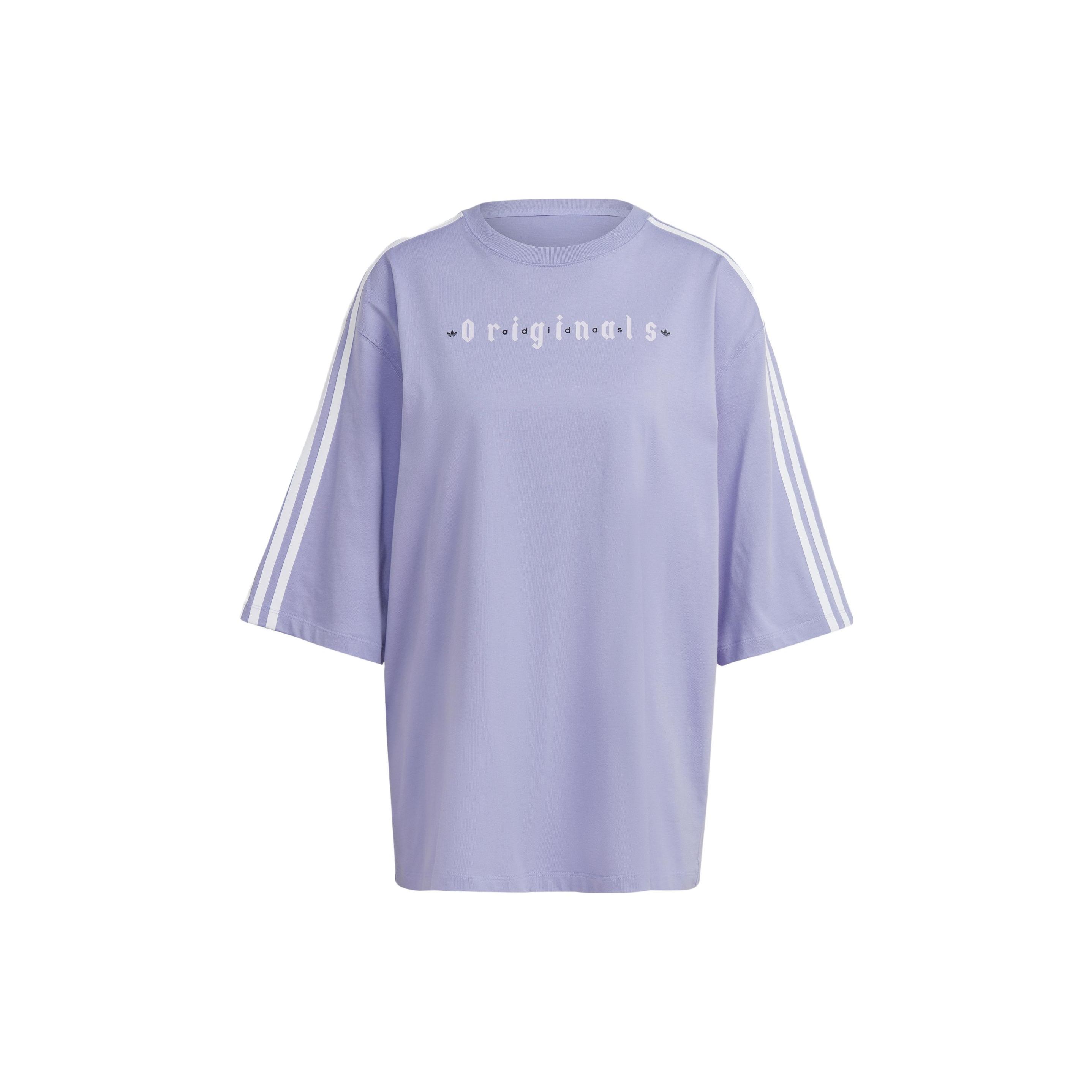 adidas Originals Women s Oversized Tee Light Purple Women IQ3401 M