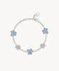 Lola Rose Ivy Blue Agate Silver Chain Bracelet