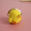 Cute Glasses Chick Crochet Keychains Knitting Cartoon Chick Doll Keyrings For Bag Pendant Knitted Funny Duck Keyrings Wholesale