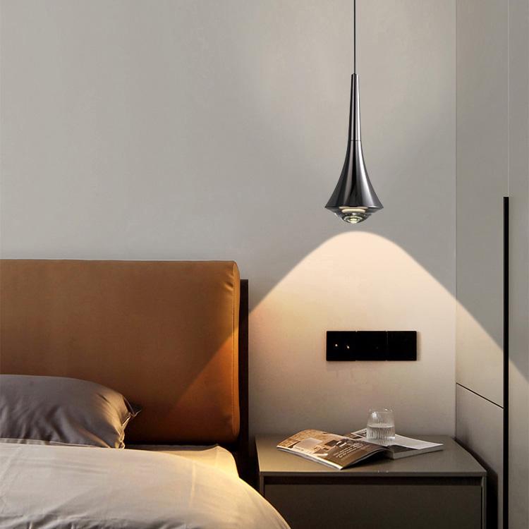 Minimalist Italian-Style Adjustable Pendant Light for Bedroom, Entryway, or Dining Room.