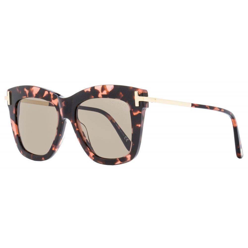 

Женские квадратные солнцезащитные очки Tom Ford TF822 Dasha 56E Pink Havana Gold 52 мм 56e