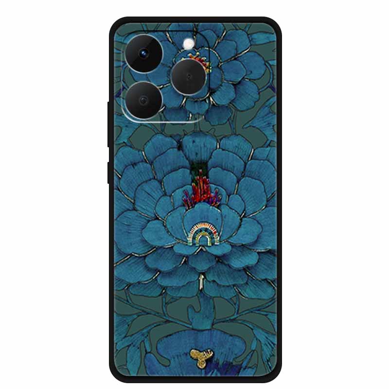 Case For OPPO Realme 15T Embossed Blossoms Funda 3D Relief Flowers Coque Silicone Soft Phone Cover For Realme 15 T 5G Bumper