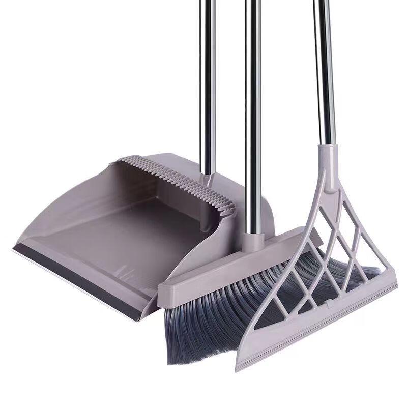 Soft Bristle Broom and Dustpan Set