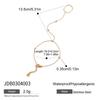 Zora Women's Vacation Style Colorful Natural Stone Crystal Finger Bracelet Gold Plated Stainless Steel Fine Jewelry