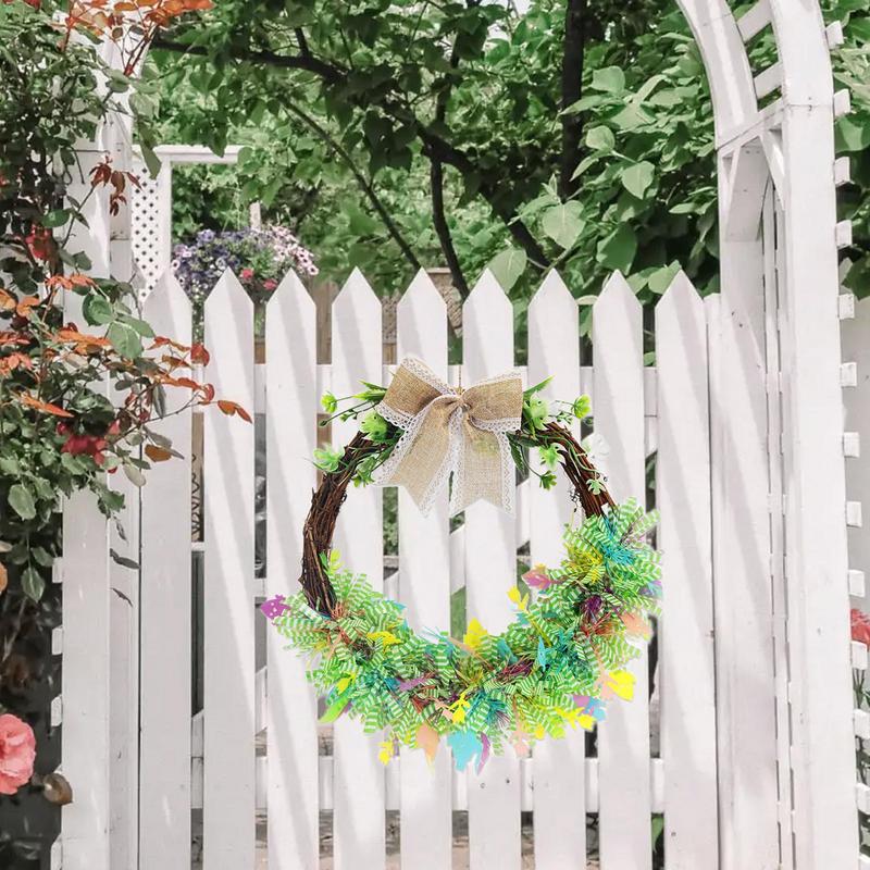 Spring Wreath 15 Inch Artificial Chick Lily Party Decor Easter Indoor Wreaths Home Decorating For Home Offices Party Tables