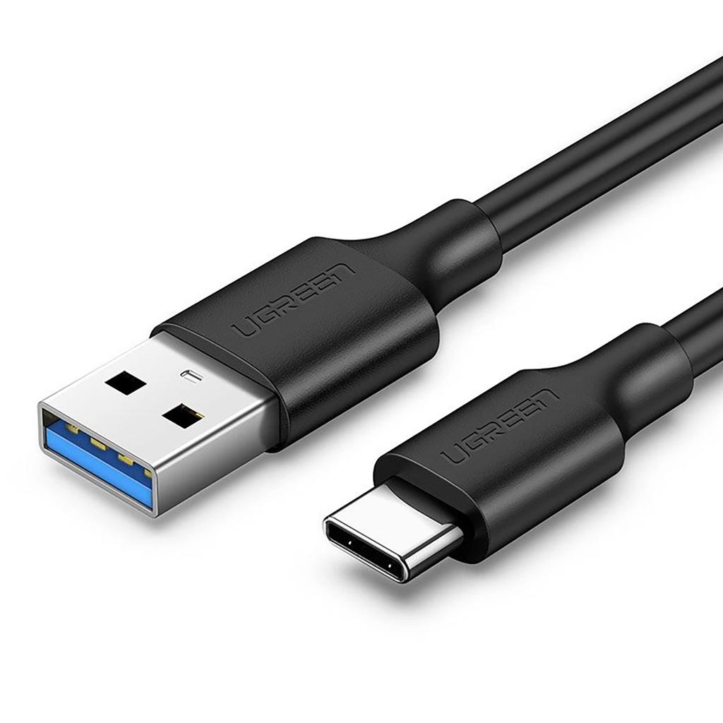Cable USB-A 3.0 - USB-C 3A 1.5m - black