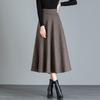 Elegant Midi A-line Skirt - New Autumn/winter Collection - High Waist Mid-length Thickened Women's Skirt