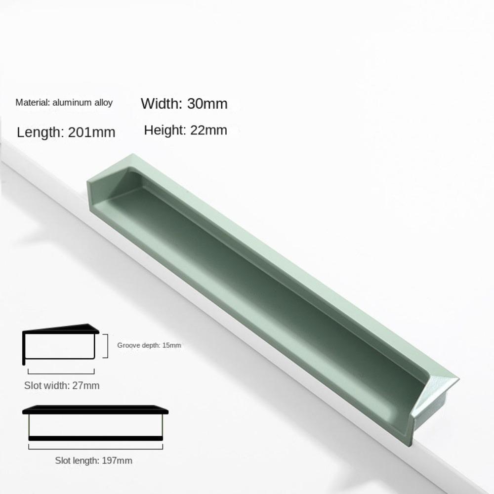 Accessories Hardware Cabinet Handle Modern Simple Cupboard Door Pulls Stainless Steel Invisible Pull Home Decor