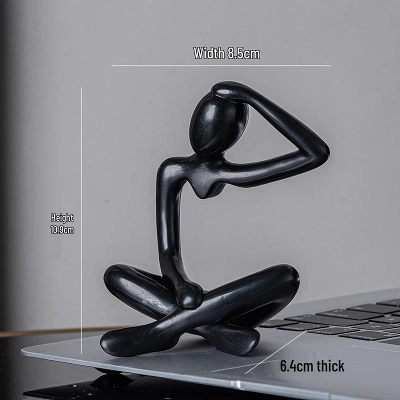 Nordic Minimalist Abstract Figure Ornaments - High-End Texture Decor for Living Room, Office, or Study.