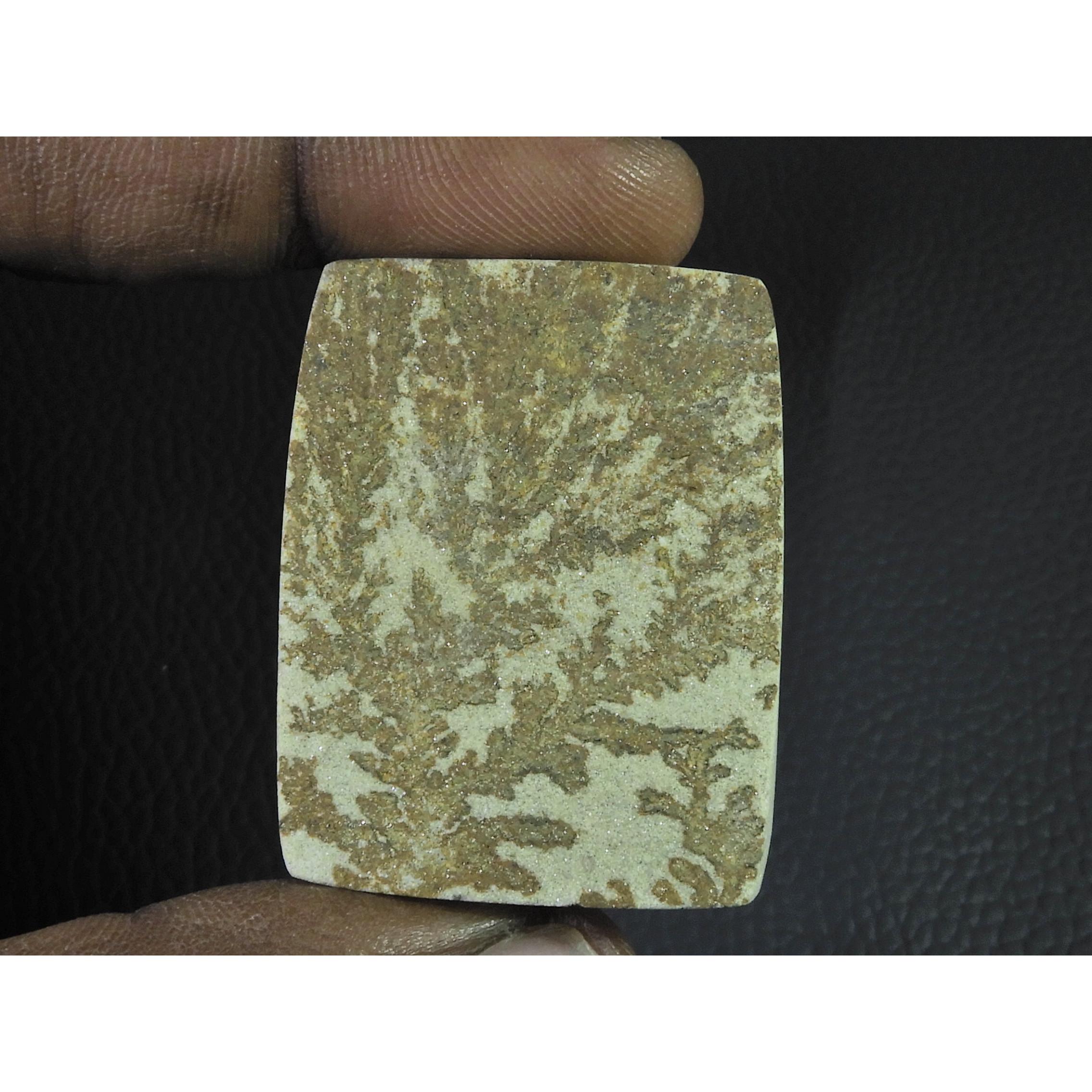 93Cts.Natural Psilomelane Germane Dendrite Octagon Cabochon Loose Gemstone B-281