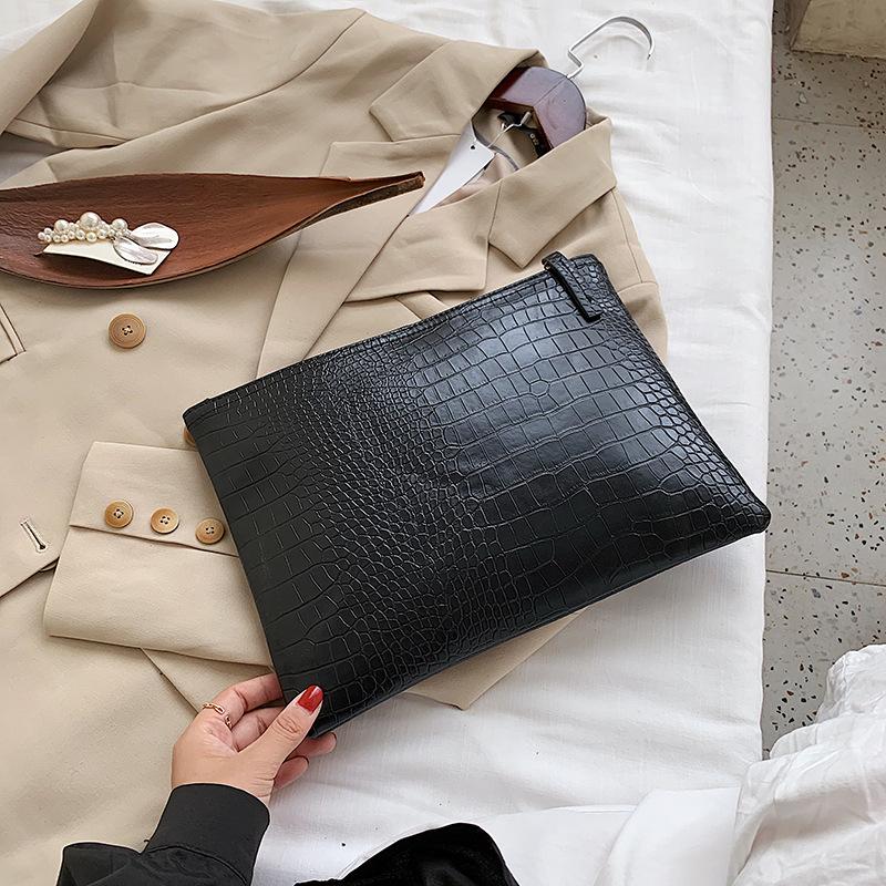 Women Fashion Handbag And Purse Stone Pattern Soft PU Leather Envelope Bag Large Capacity Ladies Day Clutch Wallet For Party