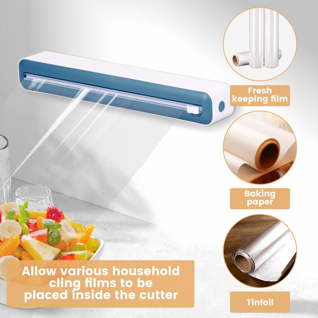 3 Pcs Cling Film Cutter Food Film Dispenser Aluminum Foil Stretch Film Cutter Reusable Wrap Dispenser for Kitchen Accessories