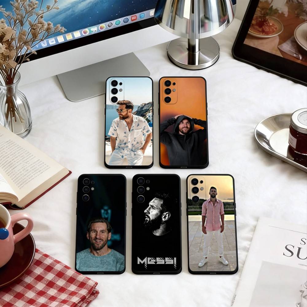 Messi Phone Case Black Silicone Soft For Samsung S25,S24,S21,S22,S23,S30,Ultra,S20,Plus,Fe,Lite