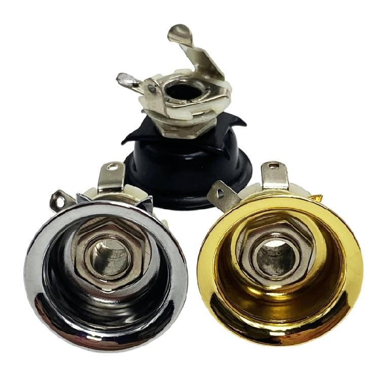 Mono Output Jacks Socket Guitar Connector Guitar Accessories Metal Texture Present for Electric Guitar/Bass Enthusiasts