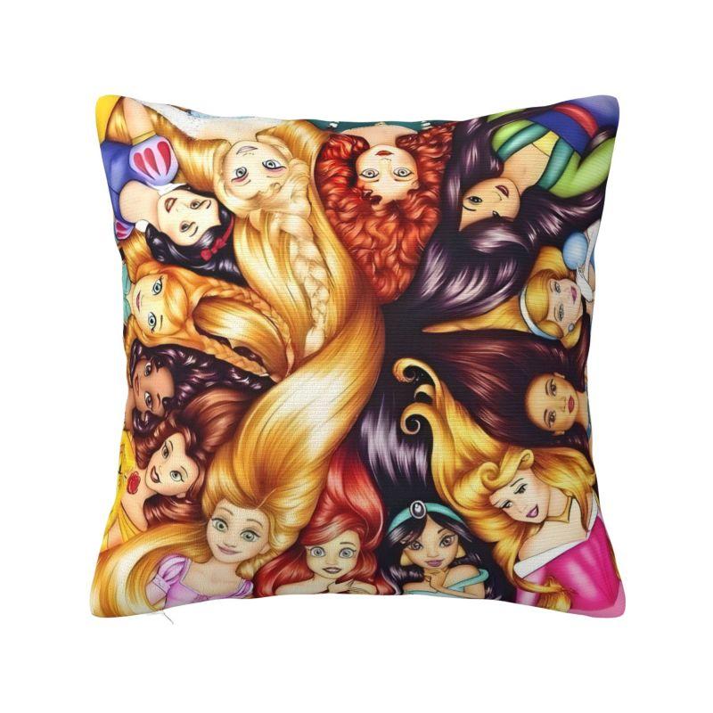 Disney Schneewittchen und die sieben Zwerge Kissenbezug Cartoon Fantasy Film Anime Weiches Luxus-Kissen für Sofa Heimdeko