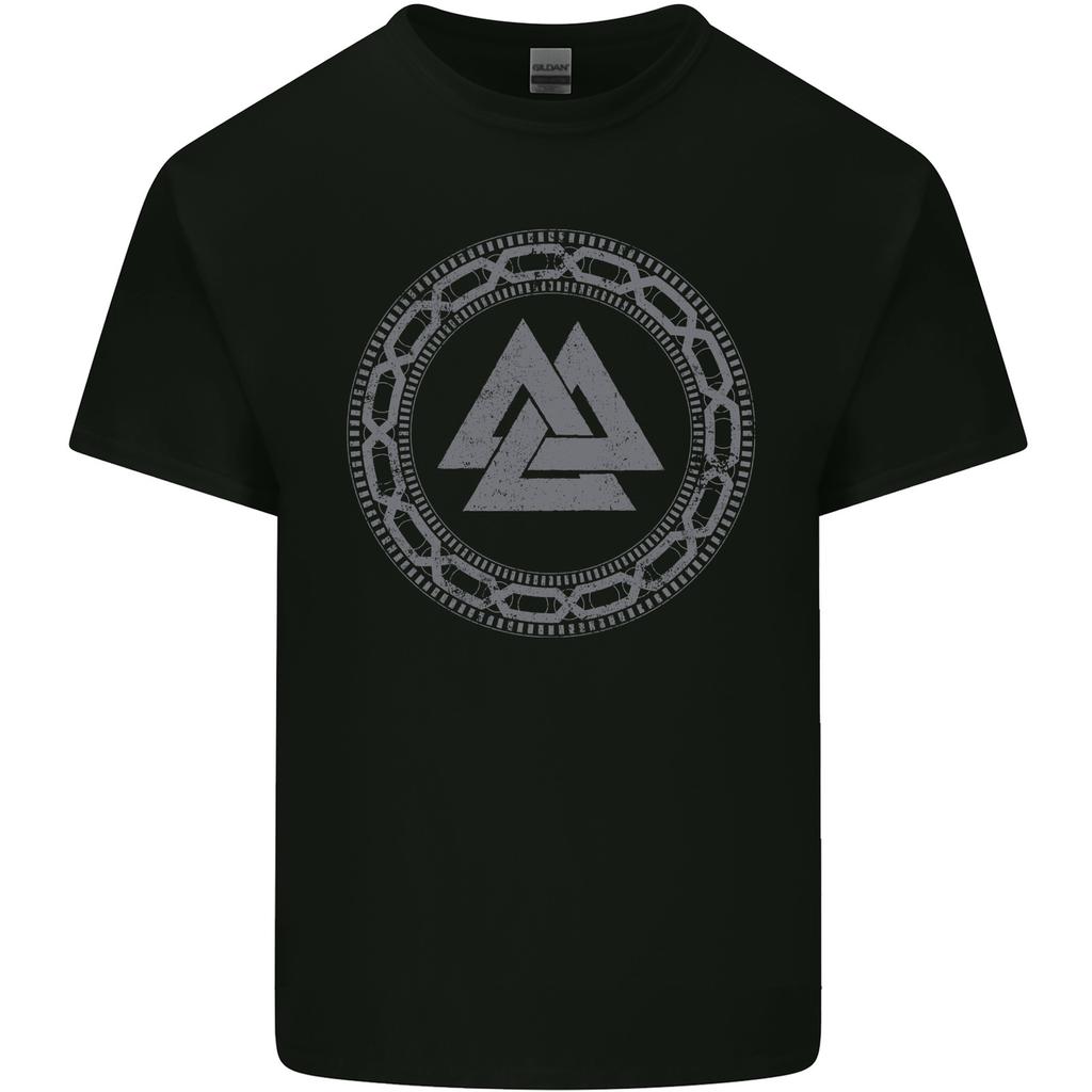 Viking Symbol Valknut Grey Gym Unisexs Light Cotton TShirt