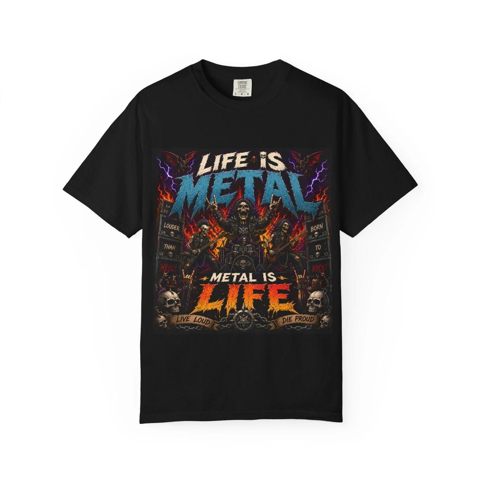 Life Is Metal graphic T-shirt | Metal Is Life band tee XXXL