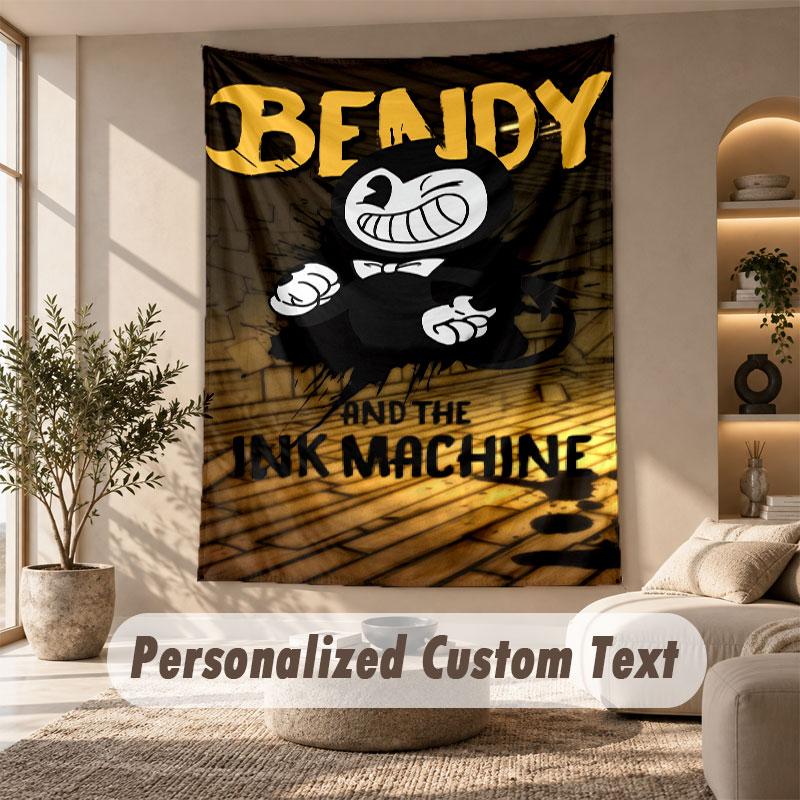 Wall Hanging Tapestry Art Cloth Bedroom Room Background DecorBendy and the Ink Machine