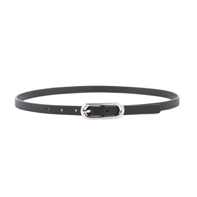 Slim Adjustable PU Waist Belt For Women Stylish Waistband Accessory Classical Black Elegant Fashion Design