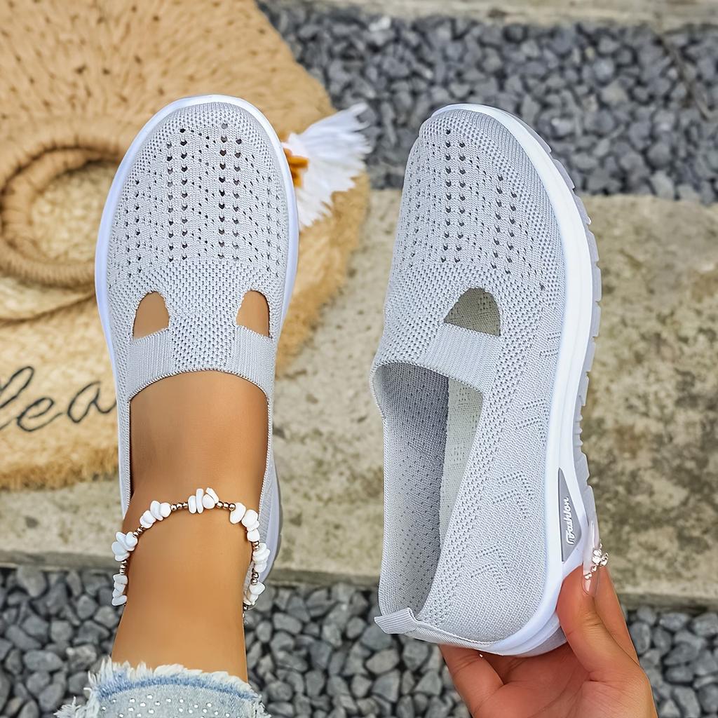 Lekkie Oddychające Siatkowe Buty Codzienne, Łatwe Do Wsuwania, Idealne na Wiosnę i Lato, Wszechstronne i Wygodne, Jak Białe Trampki., Buty Damskie