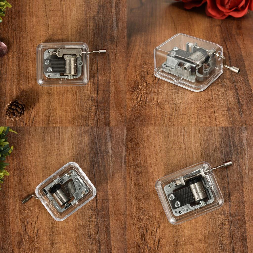 Acrylic Hand Crank Music Box Craft Diy Toy For Creative Gift Giving Students