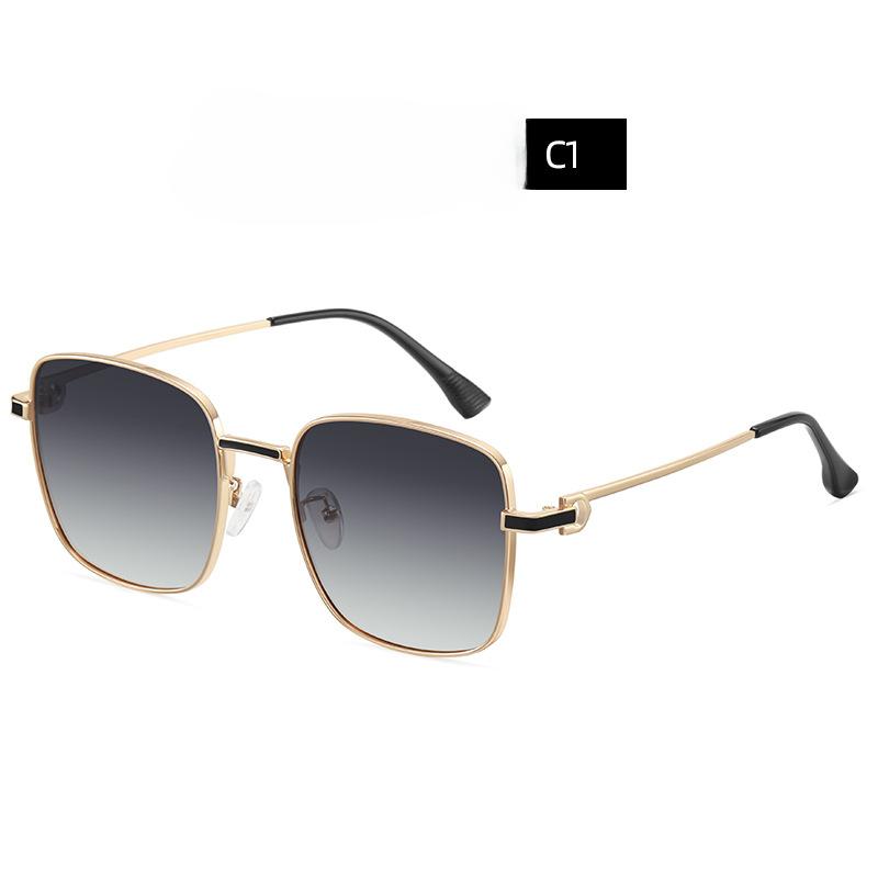 Metal Frame Polarized Sunglasses Female Elegant and Fashionable Commuter Wind Polarized Sunglasses Summer UV Glasses.