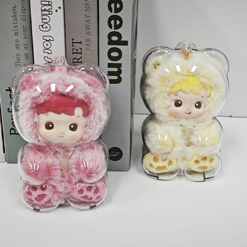 Hacipupu Bear Gummy Collection Enamel Plush Keychain With Protective Dust Cover Cute Character Accessory Gift