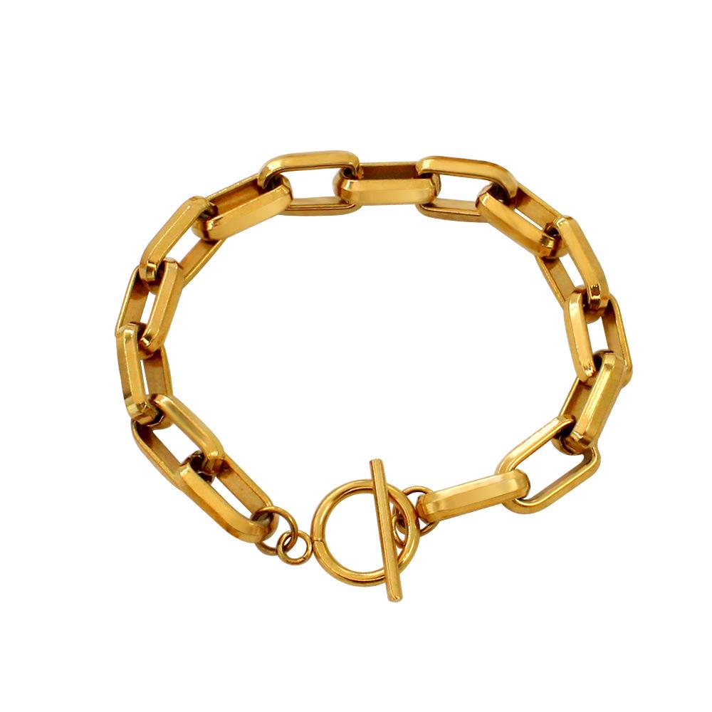 Unisex Stainless Steel Square Chain Cuban-Link Bracelet  Necklace - Hip Hop Fashion