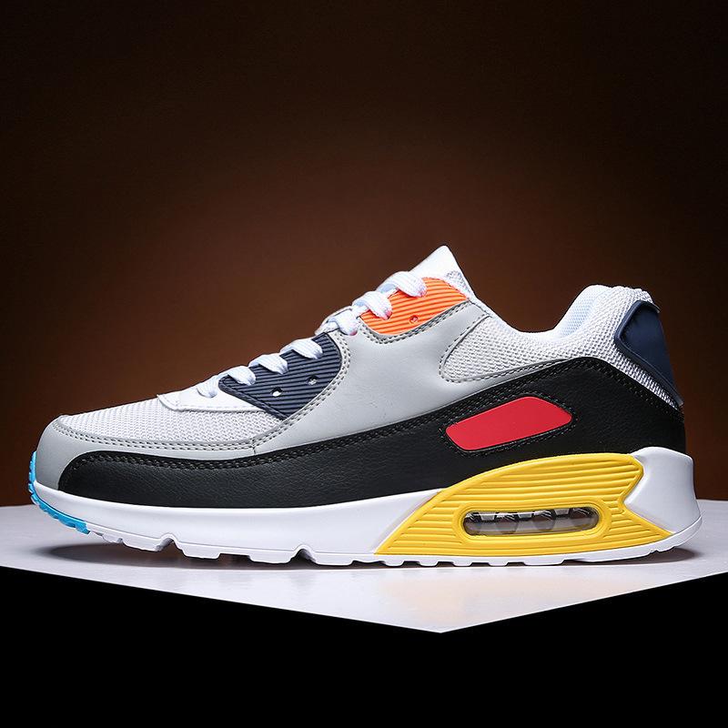 

Couple air cushion sneakers men s and women s large size light casual shoes color matching trend mesh breathable running shoes 46