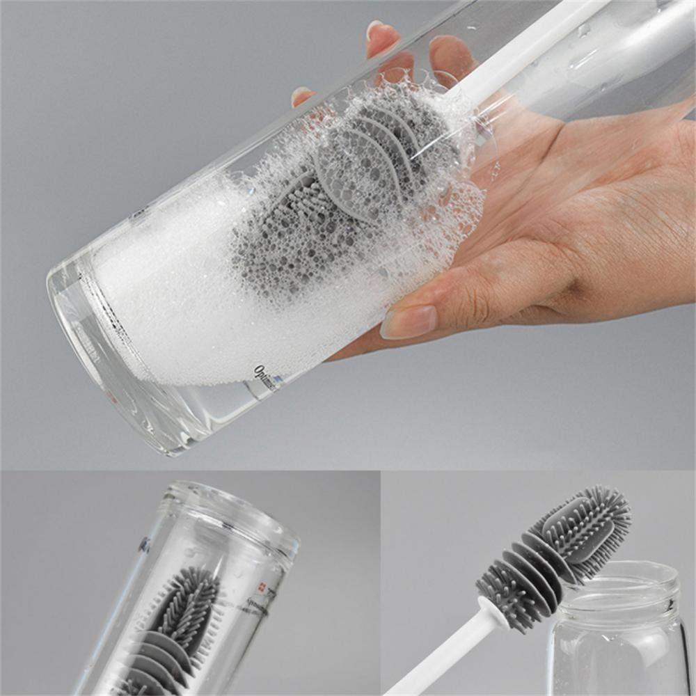 No Dead-end Glass Cup Washing Brush Multifunctional Silicone Milk Bottle Brush  Drink Bottle