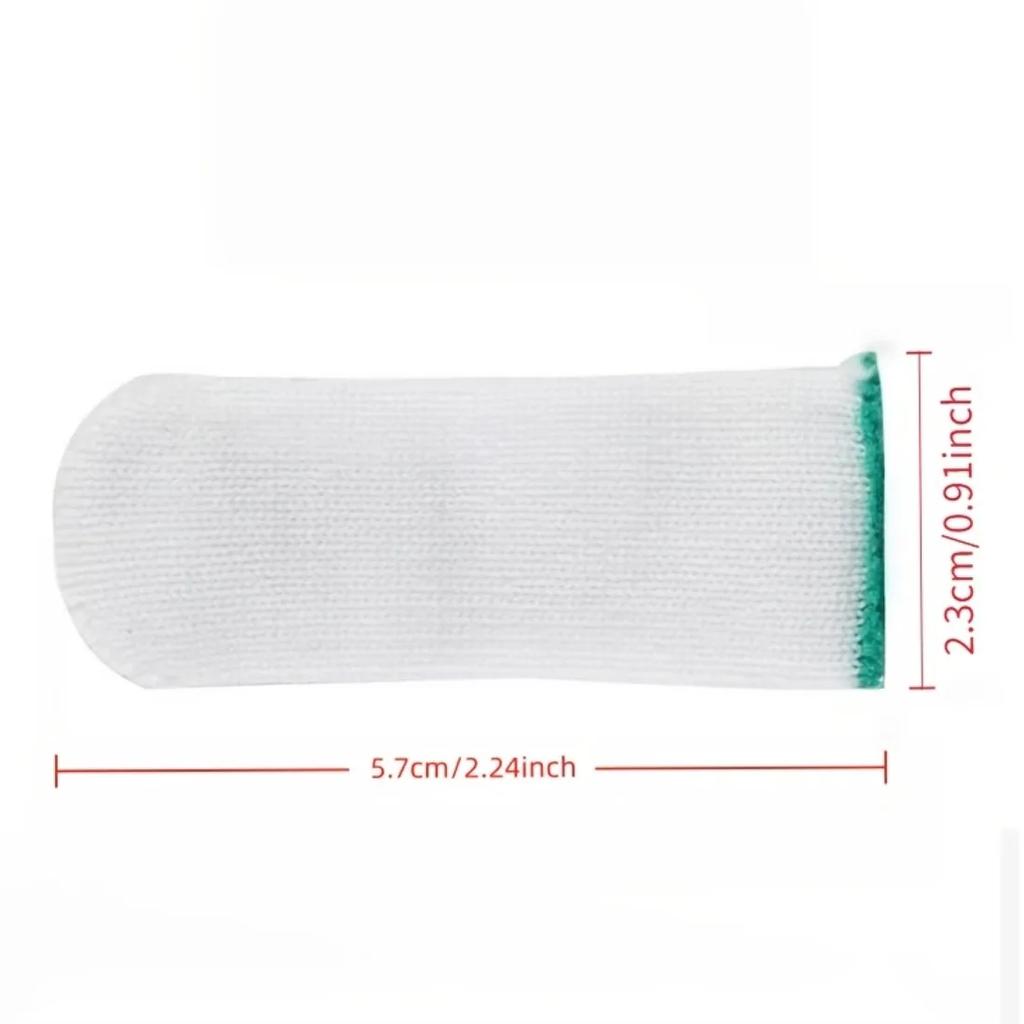 20-pack nylon finger covers; fingertip protectors, abrasion-resistant finger covers, anti-slip finger covers; breathable.
