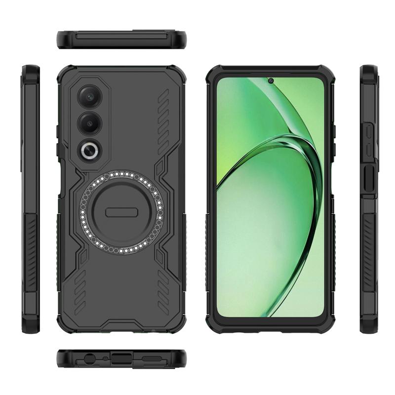 Shockproof Armor Case For Oppo K12x Magnetic Adsorption Wireless Charge Back Cover For Oppo K12x Global Case For Oppo K12x Case
