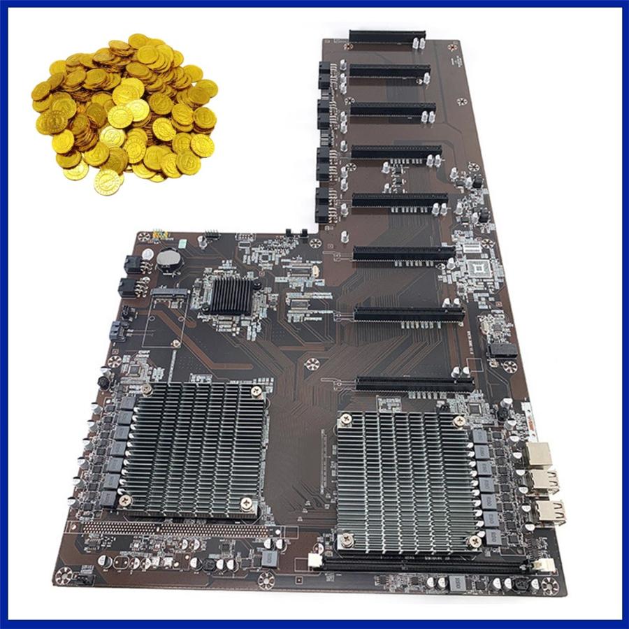 BTC79-3060 Mining Motherboard X79 Chip Dual 8 Card Slots, 65mm Pitch, Support 3060 RX570 Graphics Card LGA 2011CPU