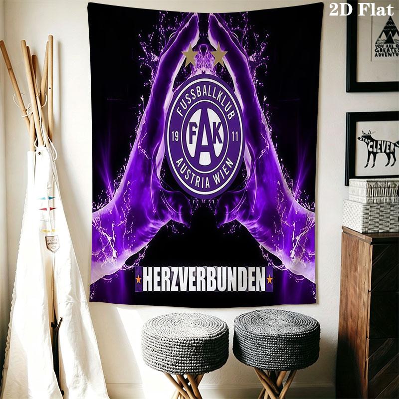 FK Austria Wien A Wall Hanging Printed Fabric Blanket Decorative Tapestries for Bedroom Living Room Home Decor