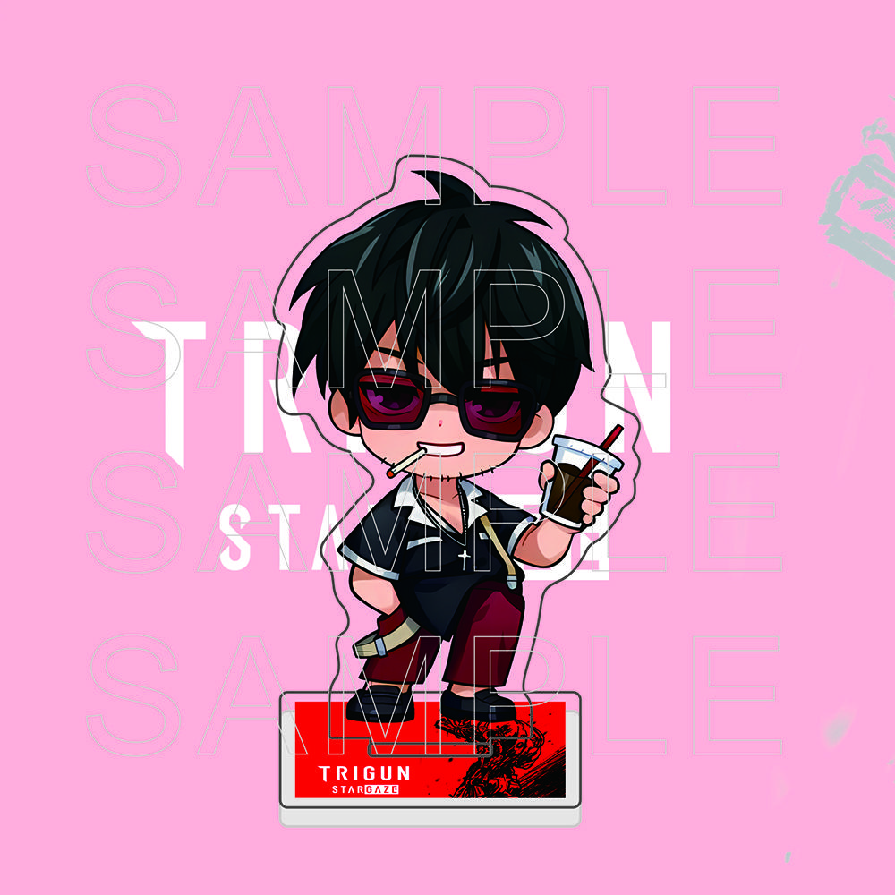 

Vash the Stampede Wolfwood Acrylic Stand & Keychain, Trigun Stargaze Chibi Anime Figure Standee, Desktop Ornament,New Collection 10 cm