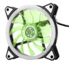 FANRS18 12V DC 120mm LED Ventilátor do skříně s dvojitým otvorem a více rozhraní pro chlazení (Zelená)