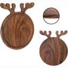 Smooth Surface Antler Shape Wood Tray Drop-proof Christmas Snack Tray Cheese Platter  Xmax
